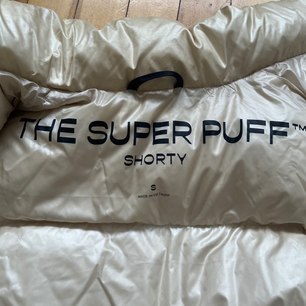 Tna The Super Puff Shorty Puffer Jacket Cream RDS Certified Down Size Small - Picture 3 of 8
